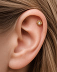LIL JUDY - Piercing Perle D'eau Douce et Or Jaune 18k   