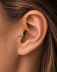 LIL JUDY - Piercing Perle D'eau Douce et Or Gris 18k