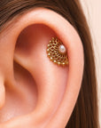 LIL NEKHEKH - 18k Yellow Gold & Fresh Water Pearl Piercing Stud