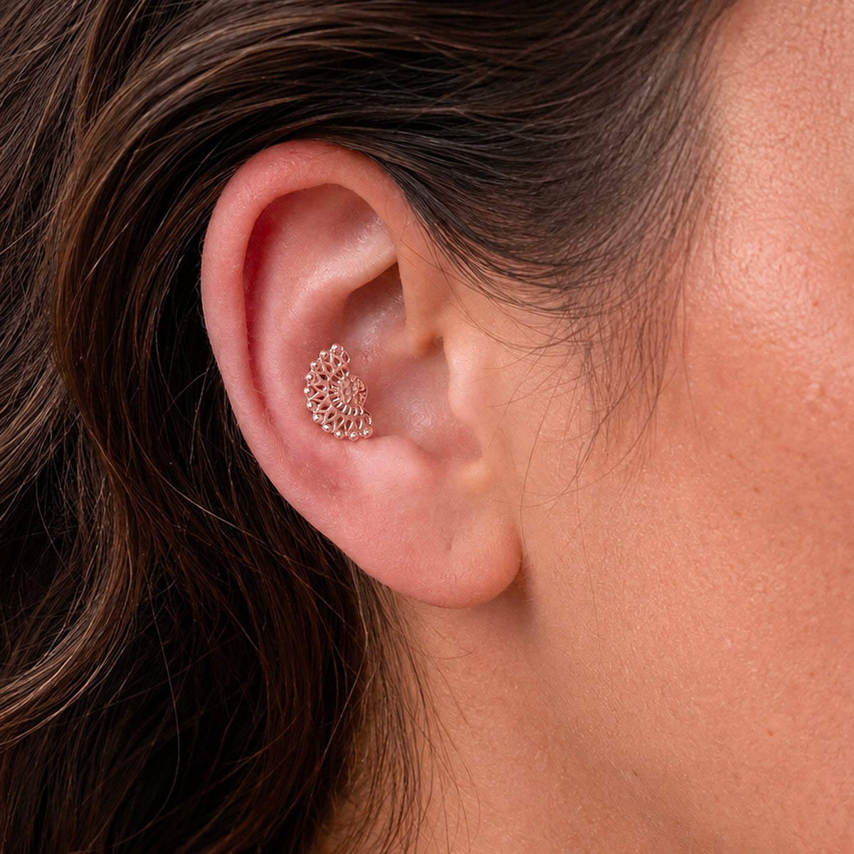 LIL NEKHEKH TEXTURÉ -Piercing Or Rose 18k 