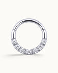 LOLA - 18k White Gold & Diamond Piercing Ring