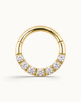LOLA - Anneau de Piercing Diamant et Or Jaune 18k  