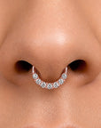 LOLA - 18k Rose Gold & Diamond Piercing Ring