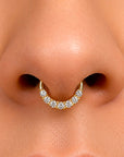 LOLA - Anneau de Piercing Diamant et Or Jaune 18k  