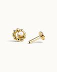 LOU - 18k Yellow Gold & Fresh Water Pearl Piercing Stud
