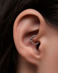 LOUIS FACE - Anneau de Piercing Or Gris 18k