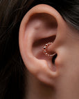 LOUIS FACE - Anneau de Piercing Or Rose 18k