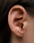LOUIS FACE - Anneau de Piercing Or Jaune 18k
