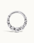 LOUIS FACE - Anneau de Piercing Or Gris 18k