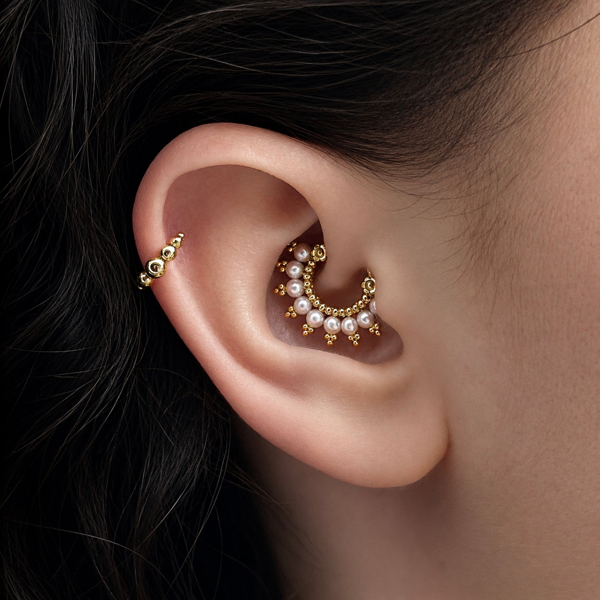LOUIS - 18k Yellow Gold Piercing Ring