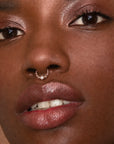 LOUISE FACE - Anneau de Piercing Perle d'eau Douce et Or Rose 18k