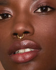 LOUISE FACE - Anneau de Piercing Perle D'eau Douce et Or Jaune 18k