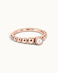 LOUISE - 18k Rose Gold & Fresh Water Pearl Piercing Ring