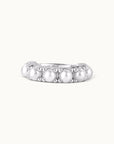 18k gold ring with pearls, luxury piercing jewelry for ear, nose, navel, handmade in France