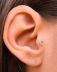 LUNARA - Piercing Diamant et Or Gris 18k   