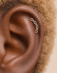 MARINE - 18k White Gold Piercing Stud