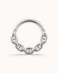 MARINE FACE - Anneau de Piercing Or Gris 18k