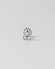 MILDRED - 18k White Gold & Diamond Piercing Stud