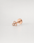 MILDRED - 18k Rose Gold & Diamond Piercing Stud