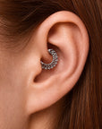 MINA - Anneau de Piercing Or Gris 18k