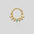 750‰ (18k) yellow gold, Turquoise