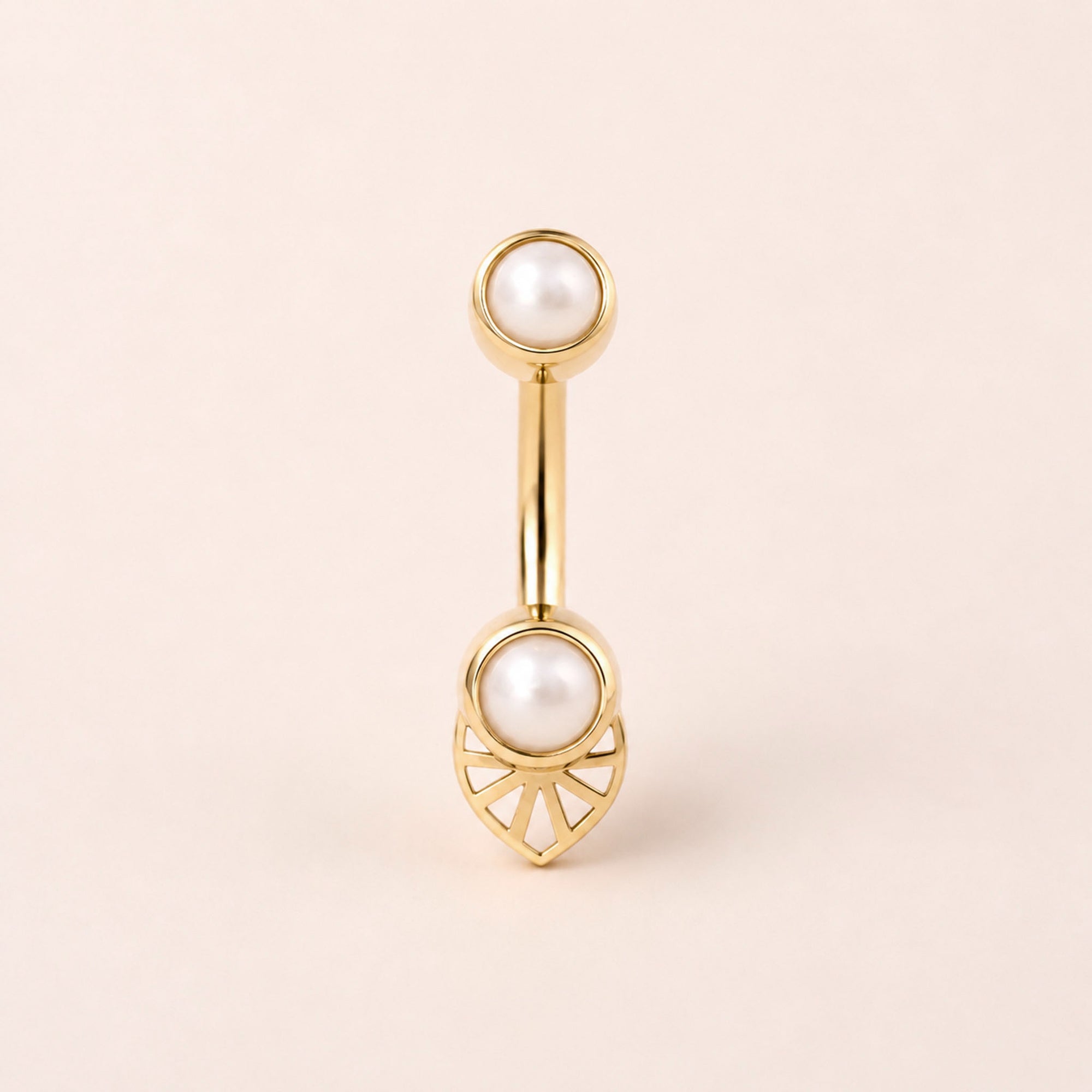 SITA - Piercing de Nombril Perles D'eau Douces et Or Jaune 18k