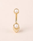 SITA - 18k Yellow Gold & Fresh Water Pearls Rook Piercing