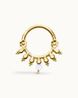 NOUR FACE - 18k Yellow Gold & Fresh Water Pearl Piercing Ring