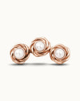 ROSA - 18k Rose Gold & Fresh Water Pearls Piercing Stud