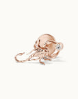 18k rose gold scorpion piercing jewelry with diamond accent, luxury body jewelry for ear or nose