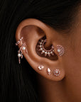 LOU - Piercing Perle D'eau Douce et Or Rose 18k 