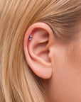 TRINAE - Piercing Diamants Saphir et Or Gris 18k  