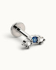 TRINAE - Piercing Diamants Saphir et Or Gris 18k  