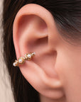 VERNAISON - Anneau de Piercing Perles D'eau Douces et Or Jaune 18k