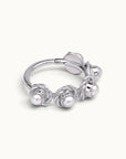 VERNAISON - Anneau de Piercing Perles D'eau Douces et Or Gris 18k