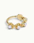 VERNAISON - Anneau de Piercing Perles D'eau Douces et Or Jaune 18k