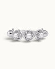 VERNAISON - Anneau de Piercing Perles D'eau Douces et Or Gris 18k