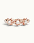 VERNAISON - Anneau de Piercing Perles D'eau Douces et Or Rose 18k