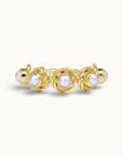 VERNAISON - Anneau de Piercing Perles D'eau Douces et Or Jaune 18k