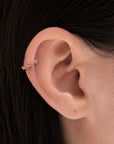 YAHYA - Anneau de Piercing Or Rose 18k