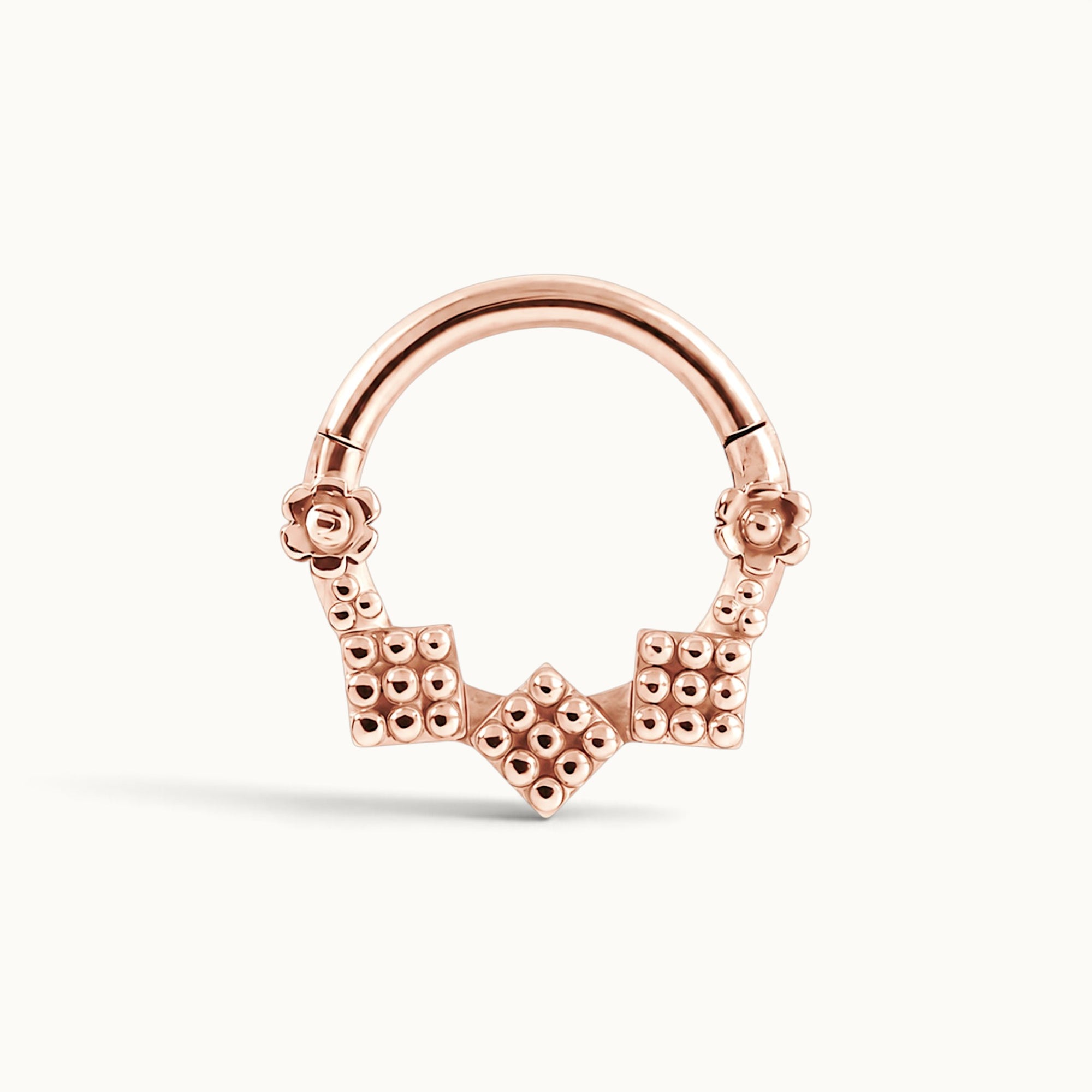 YAHYA FACE  - 18k Rose Gold Piercing Ring