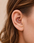 ZOUINA - 18k Rose Gold & Turquoise Piercing ring