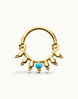 ZOUINA - 18k Yellow Gold & Turquoise Piercing ring