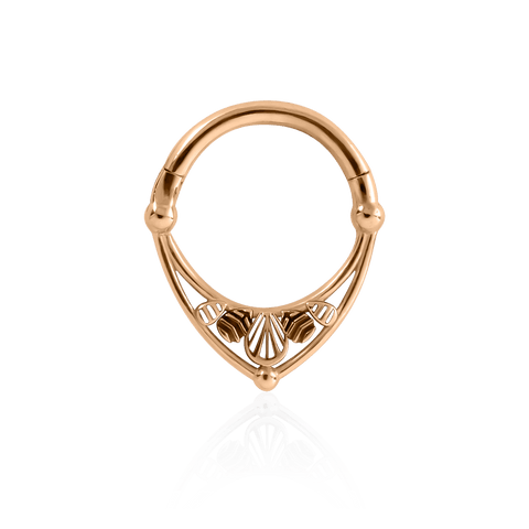 Berber inspired piercing ring 18k red gold