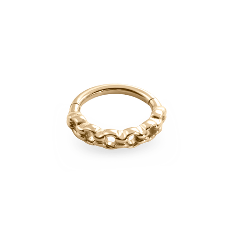 Piercing ring BELCHER DOUBLE 18k yellow gold