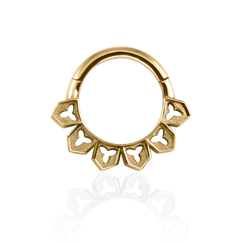 Piercing ring LANCELOT 18k yellow gold