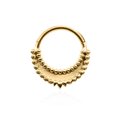 18k yellow gold berber inspired piercing ring