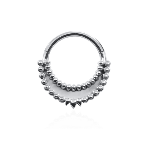 18k palladium white gold berber inspired piercing ring