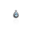 18k palladium white gold with light blue topaz piercing end