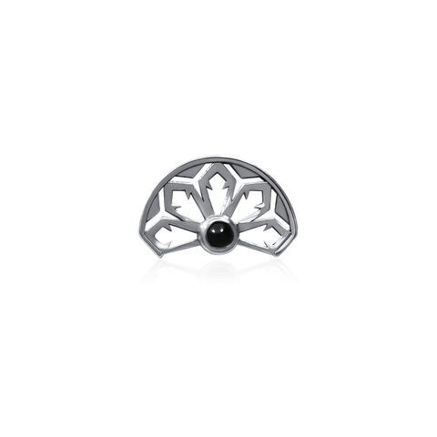 Piercing stud LIL CHARLES 18k palladium white gold with spinel